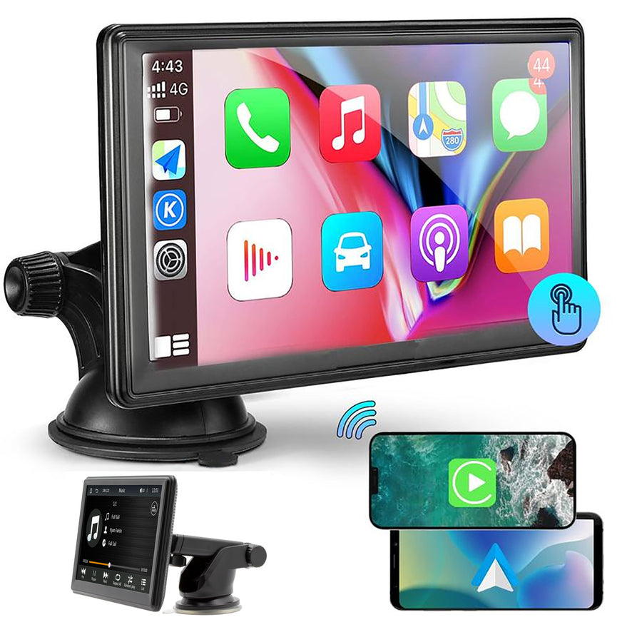 7-inch Portable Wireless Carplay Car MP5 Player Multimedia Bluetooth Plug Host